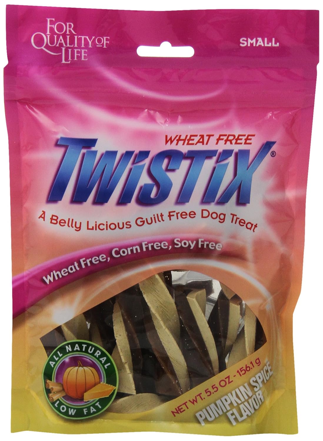 Twistix : Small Wheat-Free Dental Chews – Pumpkin Spice Flavor Dog Treats