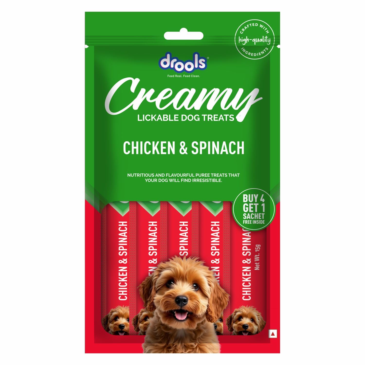 Drools Creamy Lickable Chicken Spinach Dog Treats (Buy Get Free