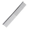 Nunbell Rounded Teeth Stainless Steel Flat Comb - 7 Inch
