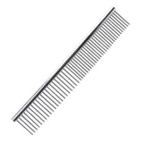 Nunbell Rounded Teeth Stainless Steel Flat Comb - 7 Inch