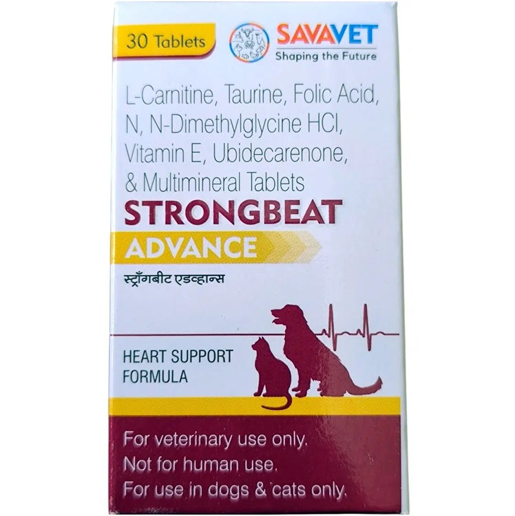 Savavet StrongBeat Advance Heart Support Tablets for Dogs & Cats ShakeHands Savavet StrongBeat Advance Heart Support Tablets for Dogs & Cats ShakeHands