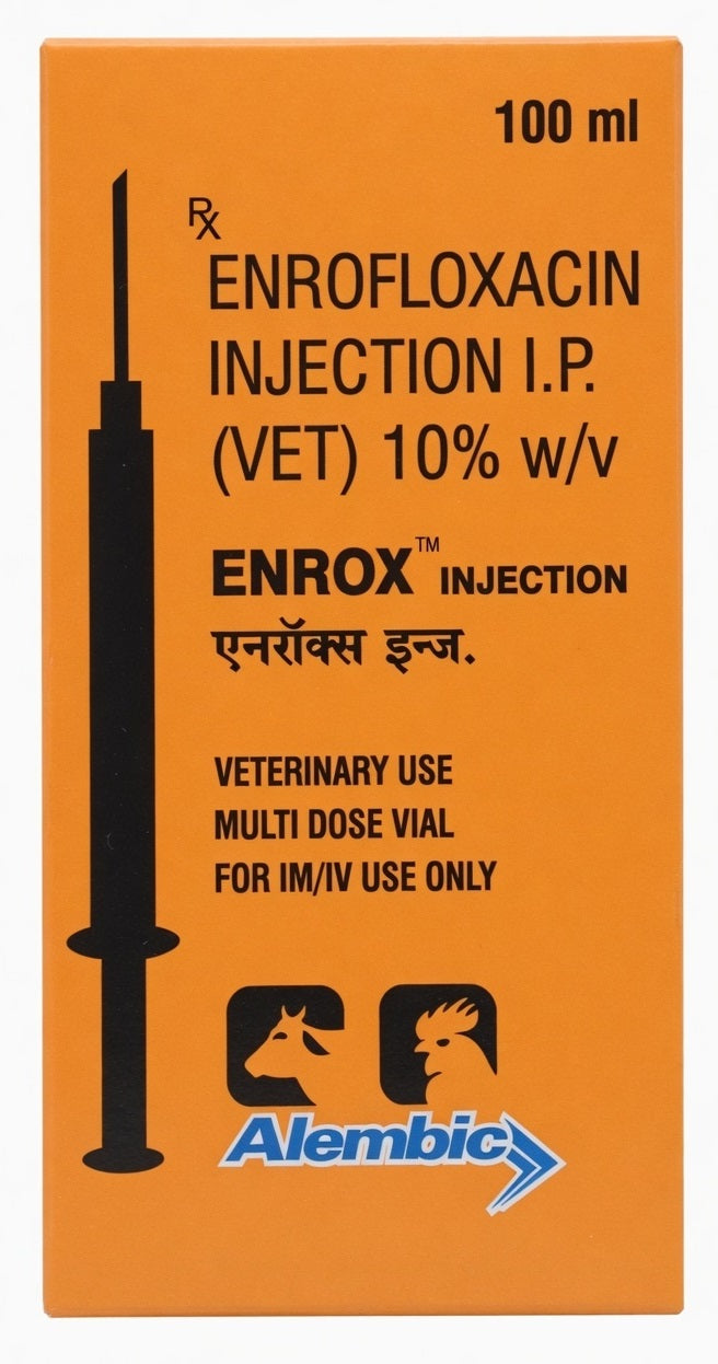Alembic Enrox Enrofloxacin Injection 10% W/V For Pets