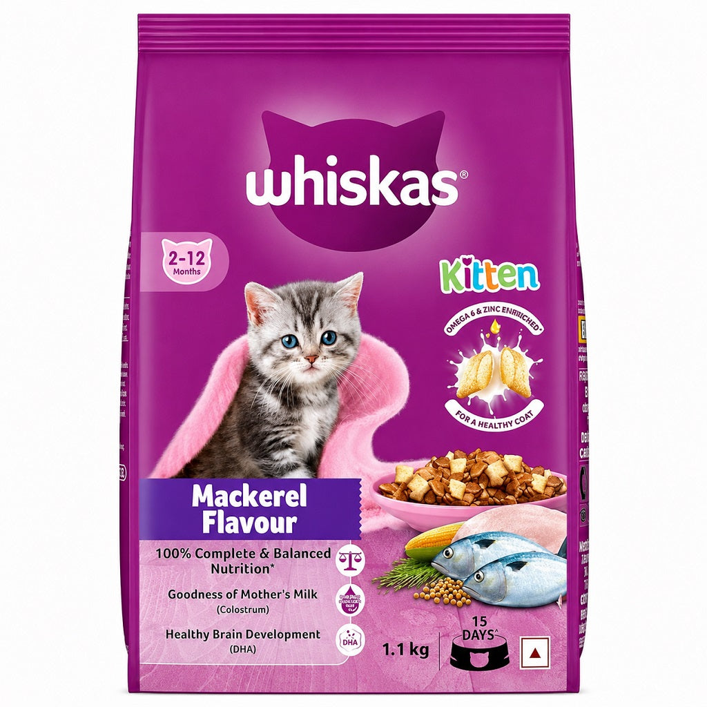Whiskas Kitten Mackerel Flavour Cat Dry Food