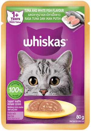 Whiskas Tuna & White Fish Flavour In Jelly Adult Cat Pouch